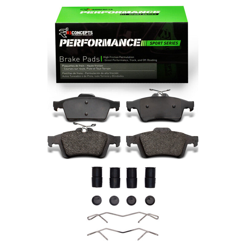 R1 2003-2023 Cadillac BLS (Mexico) Rear R1 Performance Sport Pads & Hardware Kit (2115-1095-01)