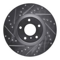 R1 2003-2023 Infiniti G25 Front Left Drilled & Slotted Silver Brake Rotor