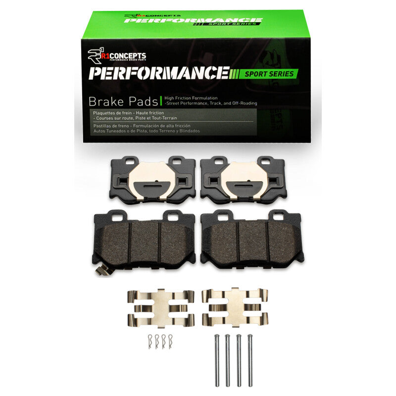 R1 2008-2025 Infiniti Q50 Rear R1 Performance Sport Pads & Hardware Kit (2115-1347-01)