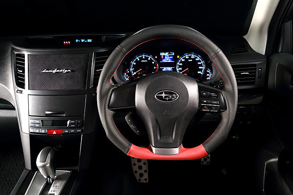 DAMD D-Shape Steering Wheel Red Formula - 11-16 Impreza, 12-14 Legacy / Outback, 14-16 Forester, & 13-16 Crosstrek
