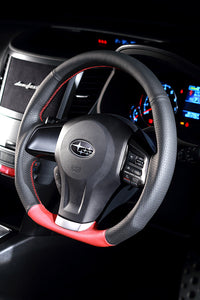 DAMD D-Shape Steering Wheel Red Formula - 11-16 Impreza, 12-14 Legacy / Outback, 14-16 Forester, & 13-16 Crosstrek