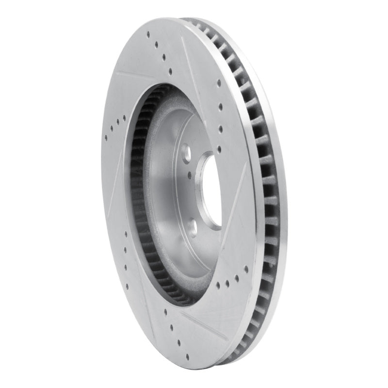 R1 Concepts Lexus ES300H Front Left Drilled & Slotted Silver Brake Rotor (Part Number: RNC631-76080L)