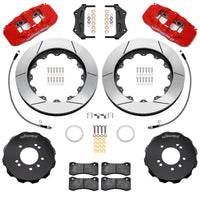 Wilwood Aerolite 6R Front Big Brake Kit for 1995-1998 Nissan Skyline with 14-Inch Slotted Rotors and Flexlines - Red