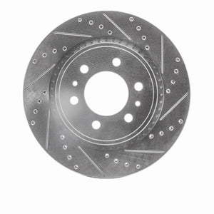 R1 Concepts Ford F-150 RWD Front Right Drilled & Slotted Silver Brake Rotor (Part # RNC631-54204R)