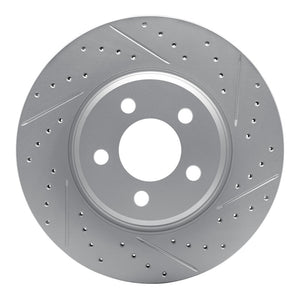 R1 Concepts Genesis G70 2022-2023 Front Right Drilled & Slotted Geo-Carbon Rotor