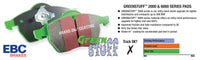 EBC Greenstuff 2000 Series Sport Rear Brake Pads for Subaru Outback and Legacy (Part Number: ebcDP22257)
