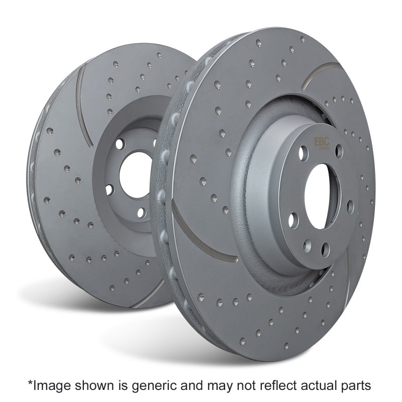 EBC GD Series Sport Slotted Rear Brake Rotors for Subaru Legacy, Outback, and WRX (Part No. EBCGD7710)