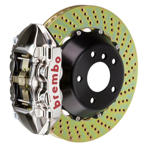 Brembo 23+ GR Corolla Rear GTR BBK 4 Piston Billet345x28 2pc Rotor Drilled- Nickel Plated (2P1.8062AR)