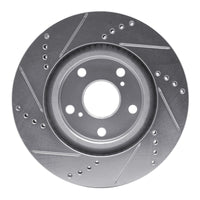 R1 Concepts Lexus ES350 Front Right Drilled & Slotted Silver Brake Rotor (Part #RNC631-76080R)