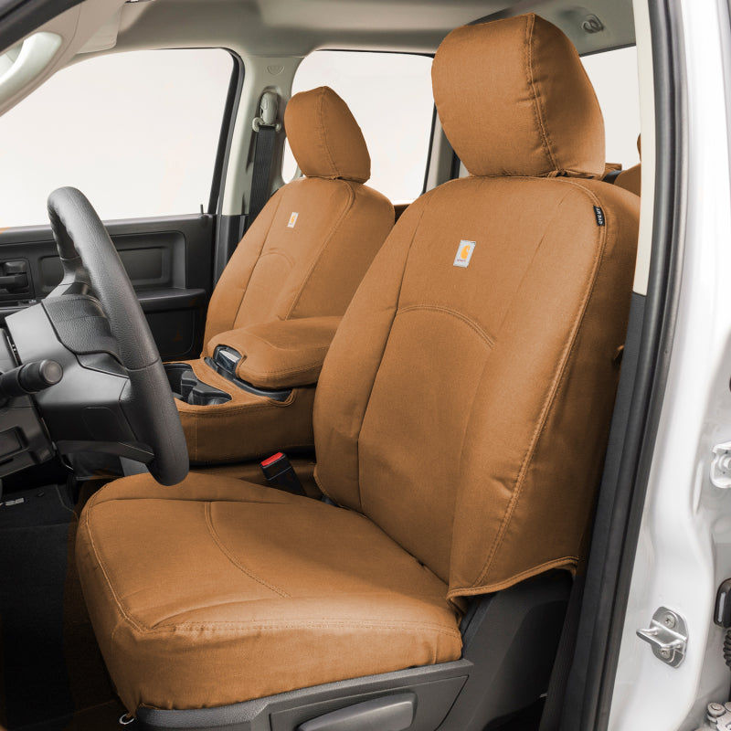 Covercraft 17-24 Nissan Armada Carhartt PrecisionFit Custom Front Row Seat Covers - Brown (GTN676ABCABN)