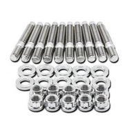 BLOX Racing SUS303 Stainless Steel Exhaust Manifold Stud Kit M8 x 1.25mm, 45mm Length - 9 Pieces