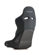 BRIDE NURMAN NUGRAIN HN1NR2 Charcoal Gray carbon bucket seat, rear three-quarter view