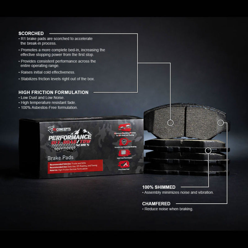 R1 2019-2025 Cadillac Escalade Front Performance Off-Road/Tow Brake Pads & Hardware Kit