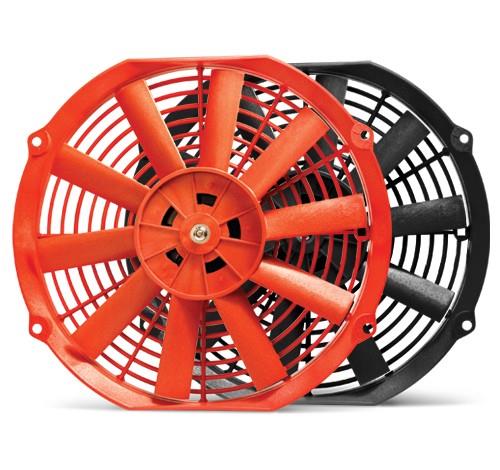 BLOX Racing 12-inch Electric Slim Fan - Red for Automotive Cooling