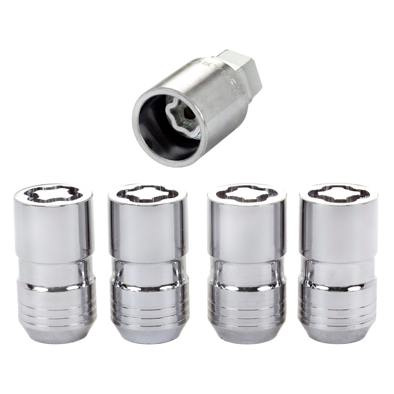 McGard Wheel Lock Nut Set - 4pk. (Cone Seat) M14X1.5 / 21mm & 22mm Dual Hex / 1.639in. L - Chrome (24215)