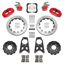 Wilwood Rear Parking Brake Kit for Nissan 240SX (1989-1998) with 13.50-inch Slotted Rotors - Red