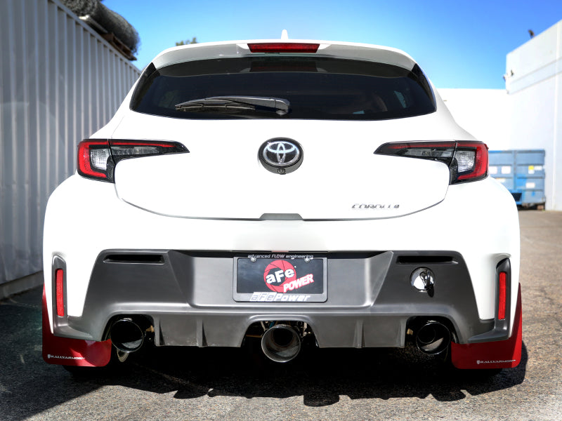 aFe 23+ Toyota GR Corolla L3 1.6L (t) Gemini XV 3in to 2-1/2in Cat Back Exhaust w/ Black Tips (49-36070-B)
