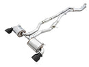 AWE Tuning 2020 Toyota Supra A90 Resonated Touring Edition Exhaust - 5in Diamond Black Tips