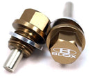 BLOX Racing Magnetic Drain Plug - Oil Pan Drain Fitting for Honda, Mitsubishi, Ford, GM, Mazda, Suzuki (14x1.5mm)