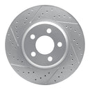 R1 Concepts Genesis G70 2022-2023 Front Left Drilled & Slotted Geo-Carbon Brake Rotor