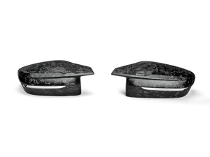 Akrapovic Chopped Carbon Fiber Mirror Cap Set for BMW M2 Coupe (G87), M3, and M4 – Matte Finish