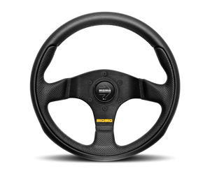 MOMO Team 300mm Steering Wheel with Black Leather and Spokes - Model MOMTEA30BK0B