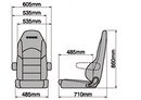 Bride Digo III Light Cruz Reclinable Seat in Gradation | Armrest not included