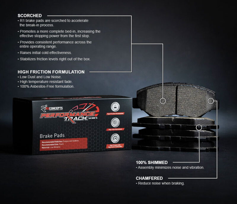 R1 Concepts Subaru Impreza WRX Front Brake Pads (2002-2003) – High-Performance Street Brake System
