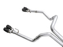 AWE Tuning 4th Gen GM 1500 6.2L 0FG Cat-Back Split Rear Exit (w/ Bumper Cutouts) - Quad Diamond Tips