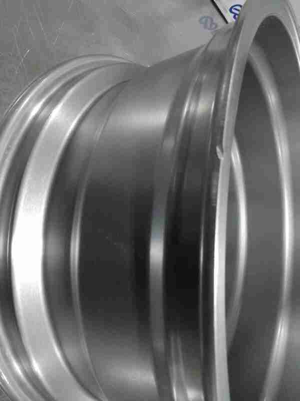 Enkei J10 18x7.5 5x100/114 38mm Offset 72.6mm Bore Dia Silver w/ Machined Lip Wheel — Incomplete: Missing from the edge of the inner rim
