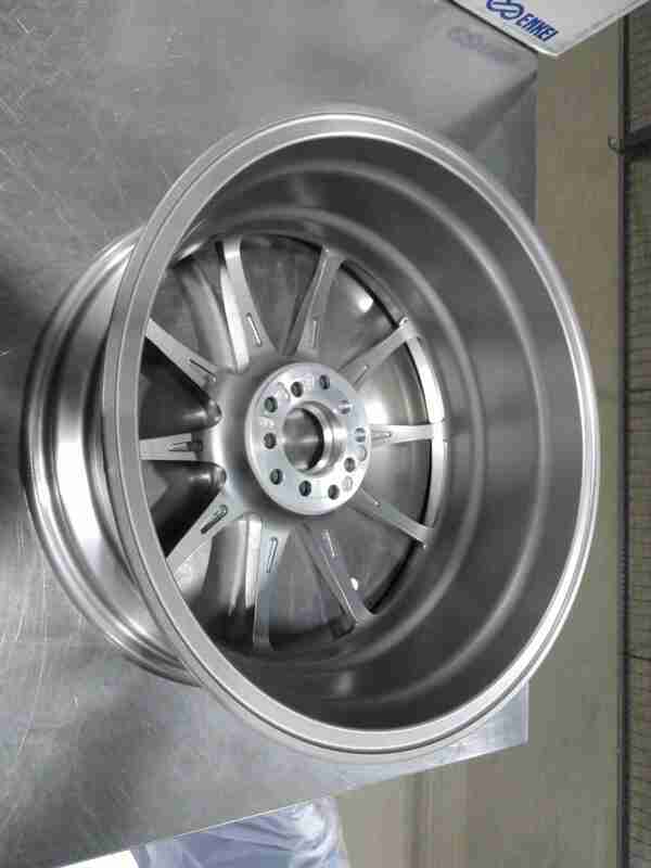 Enkei J10 18x7.5 5x100/114 38mm Offset 72.6mm Bore Dia Silver w/ Machined Lip Wheel — Incomplete: Missing from the edge of the inner rim