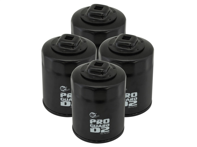 aFe Pro GUARD D2 Oil Filter 99-14 Nissan Trucks / 01-15 Honda Cars (4 Pack) (44-LF016-MB)
