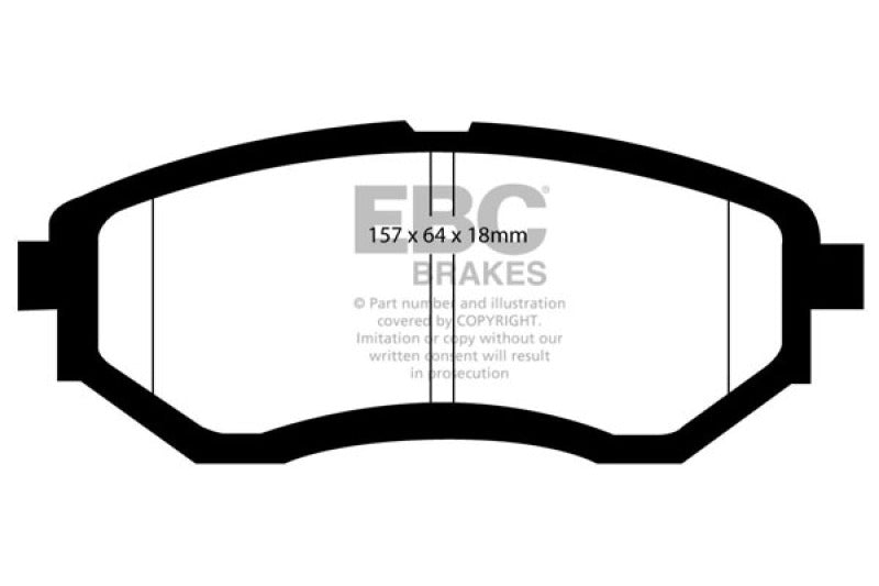 EBC Yellowstuff Front Brake Pads for Subaru Legacy and WRX 2005-2007 – High-Performance Street and Track Use