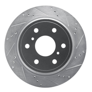 R1 Concepts Cadillac Escalade ESV Rear Right Drilled & Slotted Silver Brake Rotor (Part Number: RNC631-48053R)