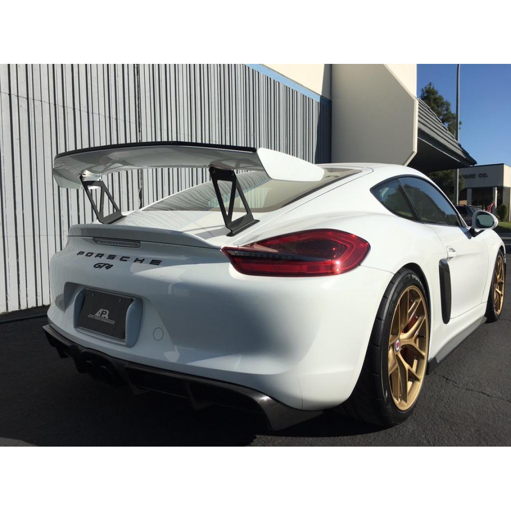 APR Peformance  Porsche 981 Cayman GT4 Factory Wing Extension kit 2015-2016