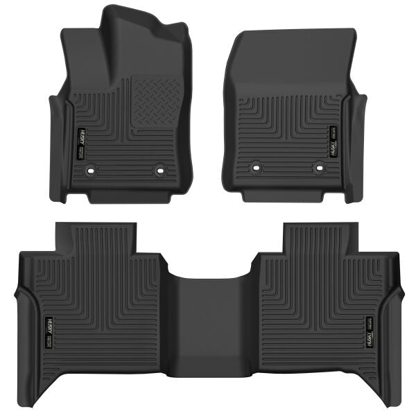 Husky Liners 2022+ Toyota Tundra CrewMax X-ACT Front & 2nd Seat Floor Liner - Blk (53798