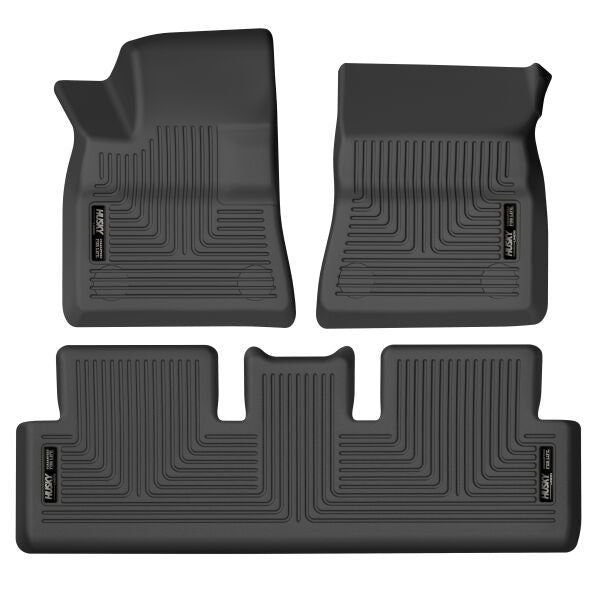 Husky Liners 17-21 Tesla 3 Weatherbeater Front & 2nd Seat Floor Liners - Black (95091)