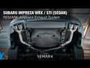 Observación 10-14 Subaru WRX/STI GR (GV) Escape trasero del eje sedán con punta de doble pared de acero inoxidable (RO-TSGV-D)