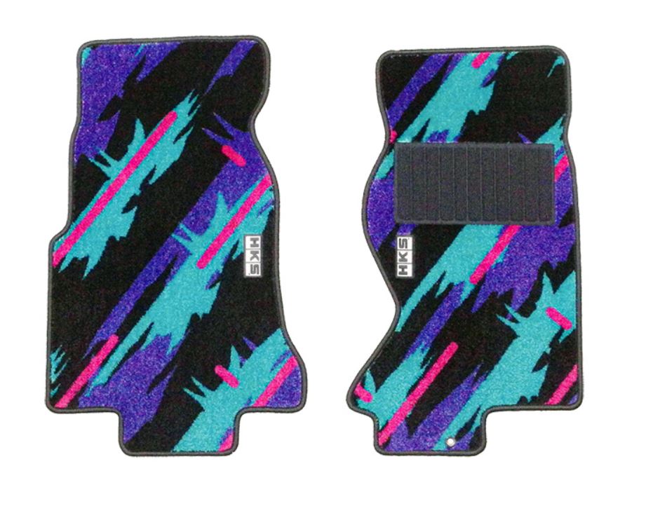 HKS Mitsubishi Evolution CT9A Non-MR 50th Anniversary Floor Mat Oil Color - Front Set LHD (53001-AM003)