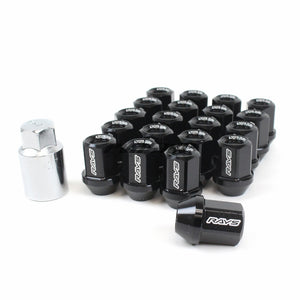 Rays Dura-Nut L32 Straight Type 12x1.25 Lug Nut Set 16 Lug 4 Lock Set - Black