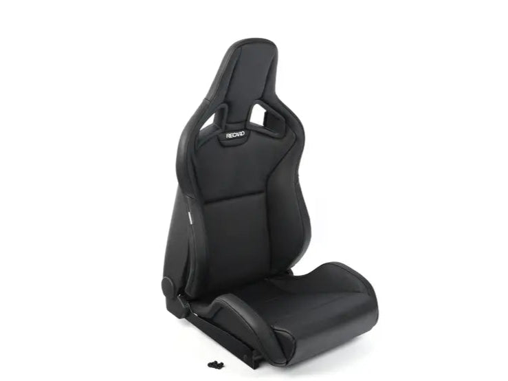 Recaro Sportster CS LH Seat in Black Leather w. Leather Black/Silver Logo