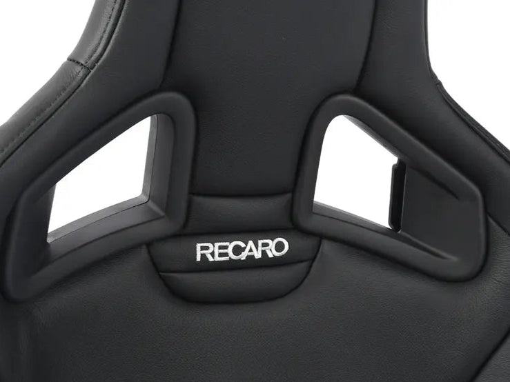 Recaro Sportster CS LH Seat in Black Leather w. Leather Black/Silver Logo