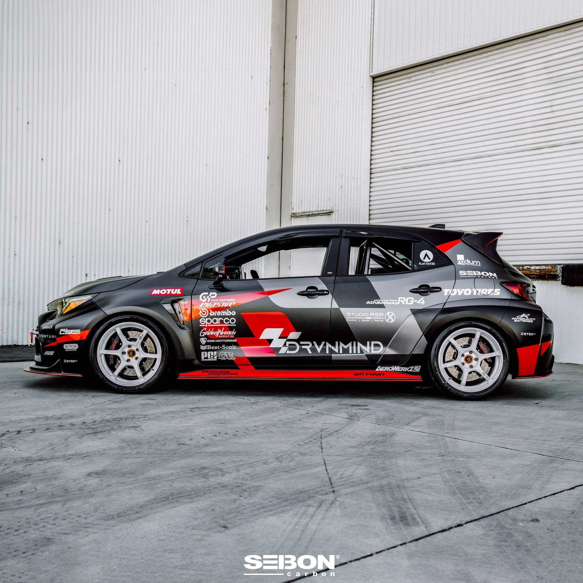 Seibon 2023+ Toyota GR Corolla MB-Style Carbon Fiber Side Skirts (SS23TYGRCOR-MB)