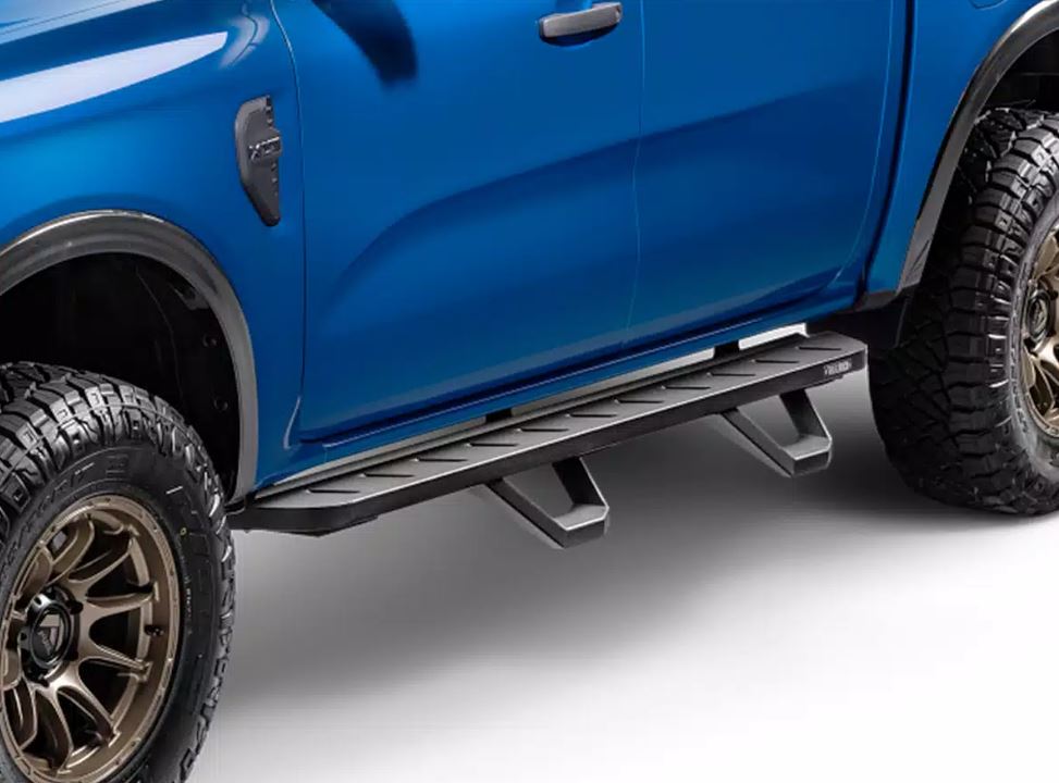 Go Rhino 2022- Toyota Tundra Crew Max Kit w/RB10 Running Board + Brkts + 4 RB10 Drop Steps - Tex. Blk (6344368720PC)