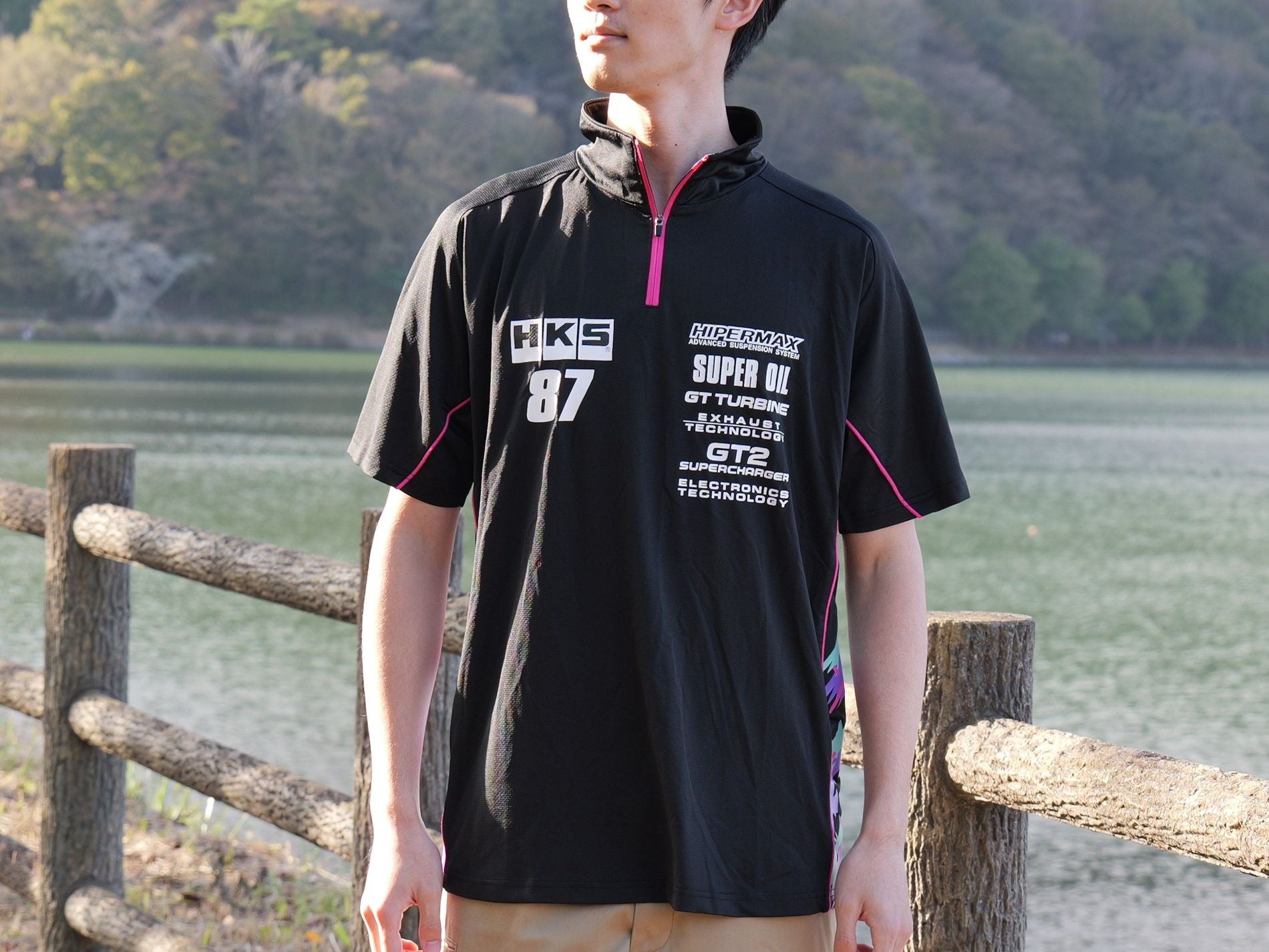 HKS TEAM HALF ZIP POLO SHIRT 2025 L (51007-AK698)