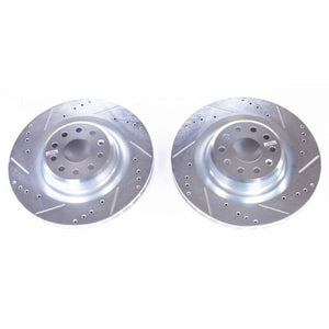 Power Stop 12+ Tesla Model S Rear Evolution Drilled & Slotted Rotors - Pair (AR84001XPR)