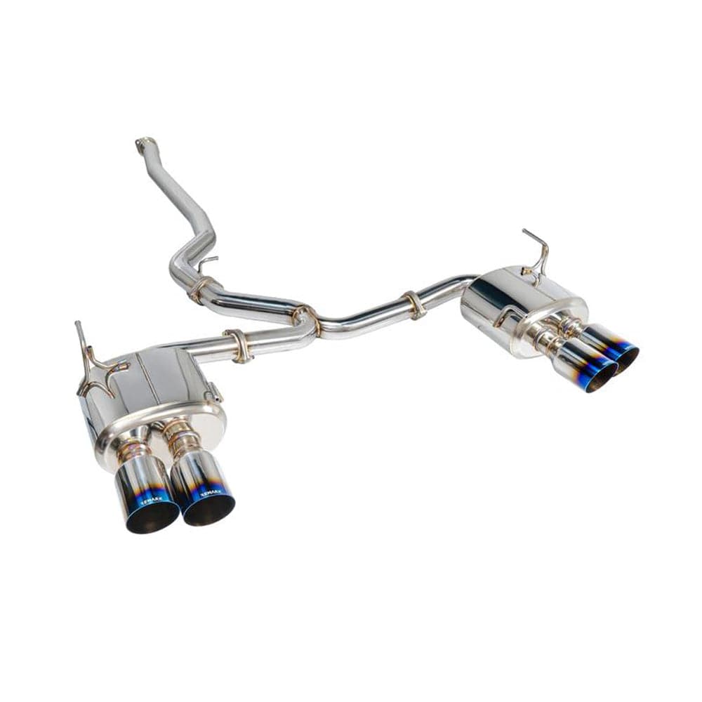 Observación 2015+ Subaru WRX/STi Escape cuádruple con respaldo de gato de 4 pulgadas con resonancia inoxidable de titanio (remRK-C4076S-01TC)
