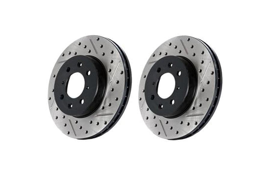 StopTech 2009-2019 Nissan 370Z SportStop Cryo Rotor delantero izquierdo ranurado y perforado (st127.42100CL)