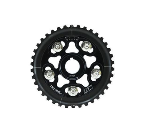 AEM 96-00 Honda Civic / 96-97 Honda Del Sol D16 Engranaje de leva Tru-Time negro (23-804BK)