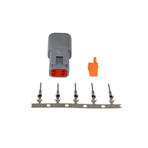 Kit de conector hembra de 4 vías estilo AEM DTM con 5 clavijas macho (35-2625)